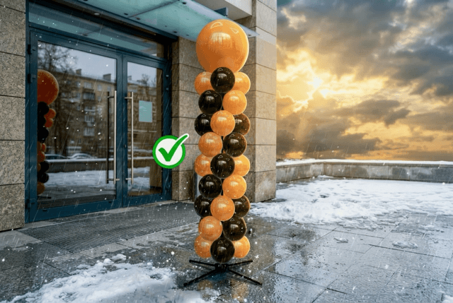 Weerbestendige PilaMania ballondecoratie voor buiten